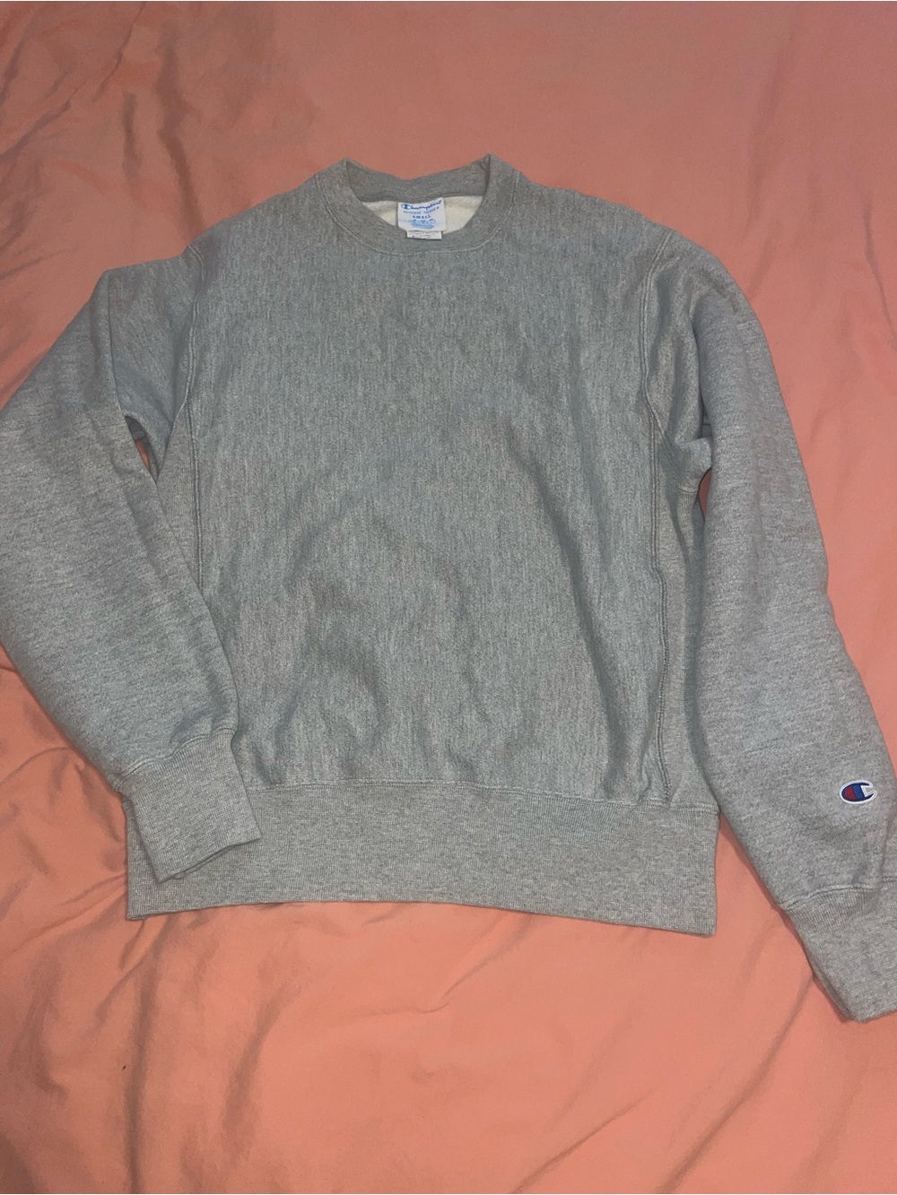 Champion Men's Light Gray Crewneck Sweatshirt
